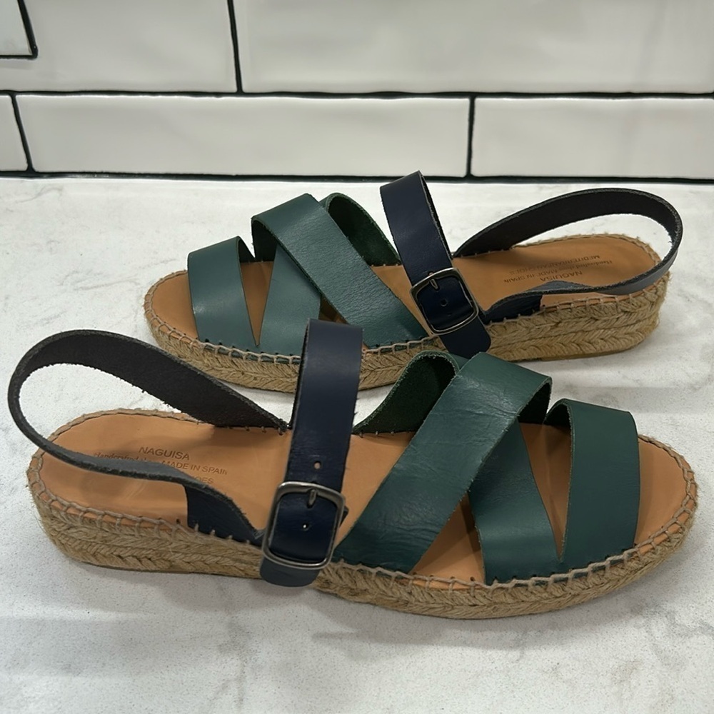 Anthropologie Naguisa Sandals Women Mediterranean Fisherman Espadrille 40 US 9.5
